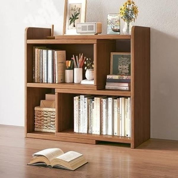 Expandable Desktop Bookcase, Freestanding Multi-layer Bookshelves, Adjustable Width Bookshelf Book Shelf Storage Unit, Multifunctional Storage Rack Book Shelf for Home Office Storage Organization