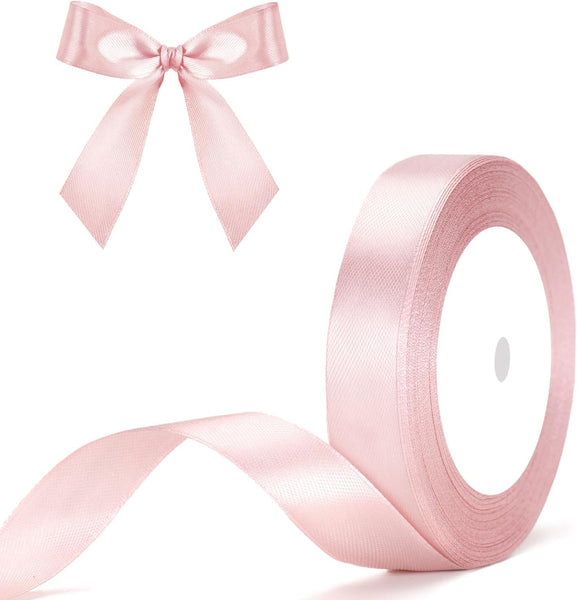 G2PLUS White Stain Ribbons - 22M Thick Fabric Gift Wrap Ribbons for Crafting, Wedding & Valentine'S Day Decoration