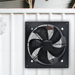 1pc Powerful 250mm / L32xW32CM Kitchen Fan 960m³/h - Stainless Steel, Ultra-Quiet, Backdraft Damper - Perfect for Home, Bathroom & Garage
