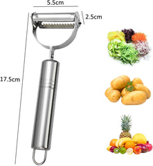 Peeler， 3 in 1 Potato Peeler/Vegetable & Julienne Slicer. Carrot and All Kinds of Veg & Soft Skinned Fruit. Stainless Steel