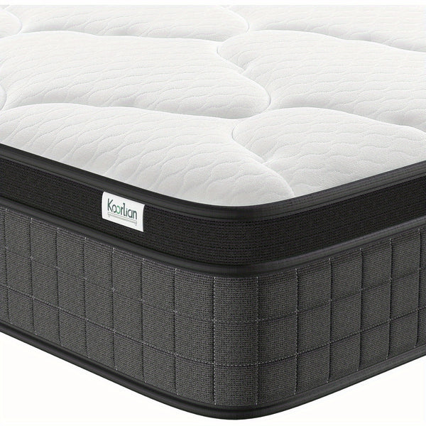 10-Inch Hybrid Pocket Spring Mattress Designed for Pressure Relief And Motion Isolation, Medium-Firm, Delivered in a Box.