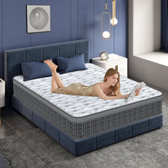 King Size Mattress (150x200x28cm/135x190x28cm) 2000+ Pocket Springs & Gel Memory Foam 7-Zone Ortho Support Reinforced Reduction Medium Firm Fits King Size Bedding 45cm Rolled Box (Christmas, Halloween Valentine's Day gifts), 200-Night Trial Christmas gift