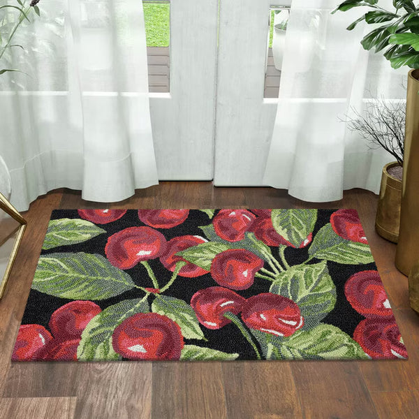 Spring Colourful Hooked Accent Rug in 4 Designs, 56 X 97 Cm