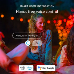 158Ft (48M) Twinkly Generation II 600 App Controlled Multicolour + White Strings LED Lights