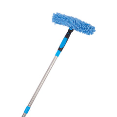 1pc 10-Section Extra-long 4.3m Telescopic 2-in-1 Window Glass Cleaner Wipe and Scraper Double-sided Use, Suitable for High-rise Windows Walls Cars Indoor Outdoor Cleaning Professional Rod Kit