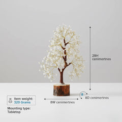 Clear Quartz Crystal Tree of Life – Natural Healing Crystal Decor for Home Office Desk, Spiritual Feng Shui Ornament, Positive Energy Crystal Gift for Women & Men, Meditation Reiki Decor, Living Room Ornament, Gift Box Included with Mini Crystal Guide
