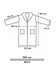 Mens and Ladies Shawl Collar Bathrobe 100% Egyptian Cotton Unisex Shawl Collar Dressing Gown Terry Towelling Bathrobe One Size
