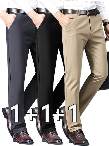 [Tongtongbang OBM] 3pcs Set Men'S Classic Stretch Trousers Casual All-Match Daily Long Pants