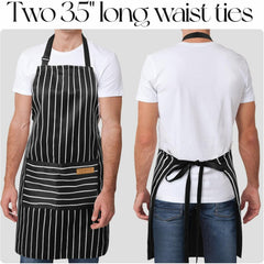2PC Classic Design Striped Apron, Unisex Simple Criss Cross Apron For Kitchen Home Restaurant Coffee Shop Barbecue, Men's Workwear And Protective Clothing