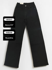 【Tall】KatchMe Women's Wide Leg Jeans - Mid Rise Relaxed Fit Denim Pants, Soft Stretch Comfortable Trousers for Fall & Winter, Streetwear Casual Bottoms