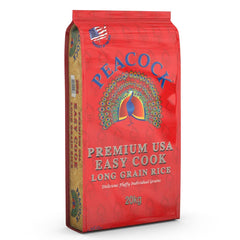Peacock Premium USA Easy Cook Long Grain Rice, 20Kg