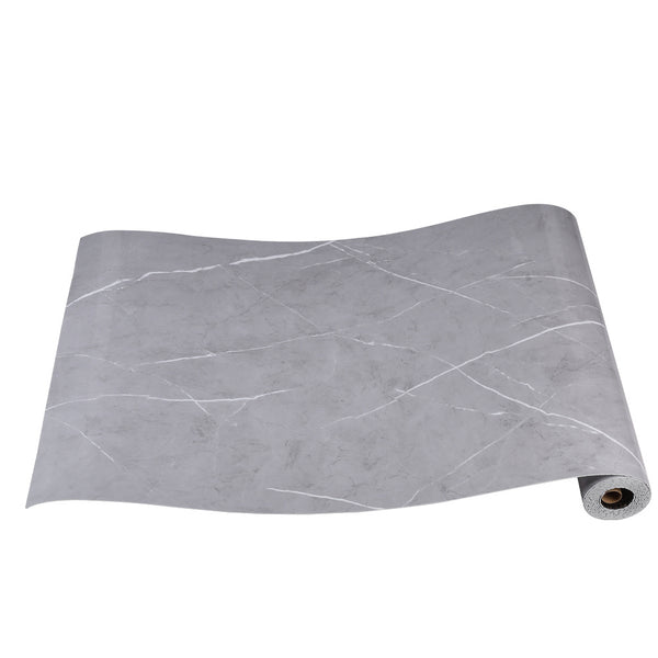 300CM x 60CM, 3D Marble Wall Tiles Roll, Self-Adhesive Foam Wall Stickers, Glossy Finish Grey Marble Effect Wallpaper Roll, PVC Marble Look Wall Tiles Stickers, Thickened Design, Living Room TV Backdrop Home Decoration Wall Panels, Peel and Stick, Easy to