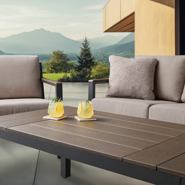 Agio Stockholm 4 Piece Deep Seating Patio Set + Cover
