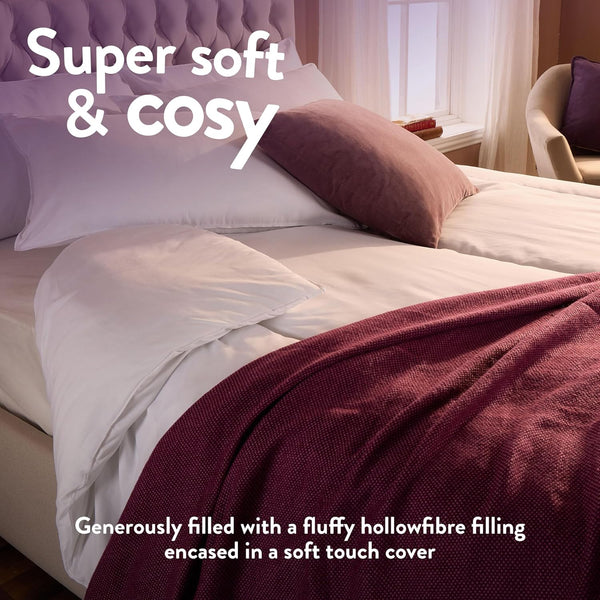 Slumberdown Feels like down King Size Duvet 13.5 Tog - Ultra Soft Extra Warm & Snuggly King Quilt for Cold Winter Nights | UK Made, Non-Allergenic & Washable (225 X 220Cm)