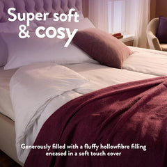 Slumberdown Feels like down King Size Duvet 13.5 Tog - Ultra Soft Extra Warm & Snuggly King Quilt for Cold Winter Nights | UK Made, Non-Allergenic & Washable (225 X 220Cm)