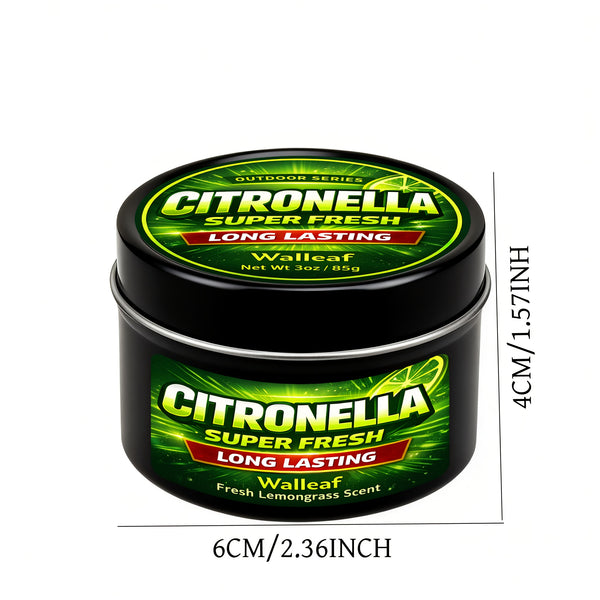 1/4/6pcs Outdoor Citronella (Lemongrass) Scented Candle, Long Lasting Fresh Aroma, Summer Garden Patio Balcony Deck Camping Candle, Black Tin Outdoor Fragrance Candle, Gift for Friends Family Housewarming Evening Use