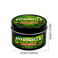 1/4/6pcs Outdoor Citronella (Lemongrass) Scented Candle, Long Lasting Fresh Aroma, Summer Garden Patio Balcony Deck Camping Candle, Black Tin Outdoor Fragrance Candle, Gift for Friends Family Housewarming Evening Use