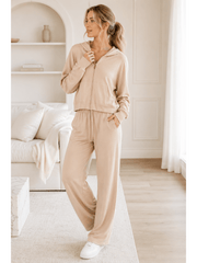 Women'S Soft Touch Tracksuit Set, Zip Up Hooded Jacket & Joggers, Casual 2pcs Lounge Wear Co Ord Outfit, Casual and Sports Wear, Gym Wear Street Wear