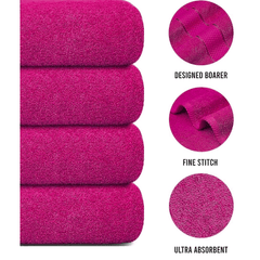 4 X Large Jumbo Bath Towels 100% Egyptian Cotton -75 x 150 cm- Soft Quick Dry Hotel Spa Big Bathroom Towels Set