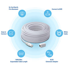 Swann 30M/100Ft Network Extension Cable, SWNHD-30MCAT5E-GL
