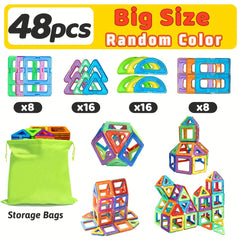 DIY Magnetic Building Blocks, Large STEM Construction Toy Set
