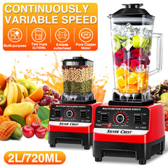 Multifunctional Blender Set, 2L+720ML Large Capacity Wall Breaker - High Power, 15 Adjustable Speeds, 4500W, Automatic Juicer,blenders for kitchen, blender for shakes and smoothies, slushy machine, food processor, blenders for kitchen heavy duty. Christma
