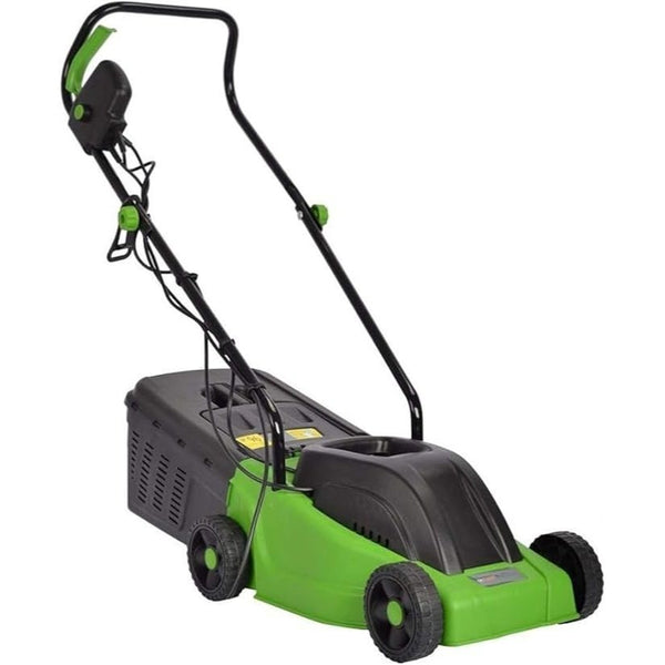 ToolTronix Electric Rotary Lawnmower with 1000w Turbo Drive Motor 30 cm Steel Blade, Air-Lift Grass Collection Technology, 10m Cable with BS Plug, 25 litre Lawn Mower Collection Box