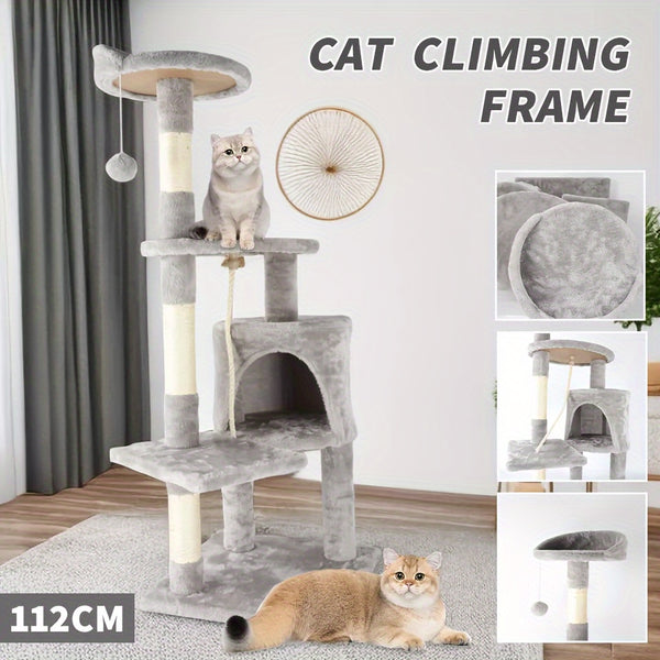 Tall Cat Tree Large Climbing Tower Kitten Scratching Post Condo Activity Centre