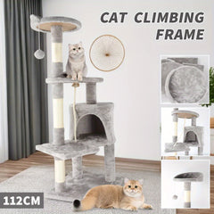 Tall Cat Tree Large Climbing Tower Kitten Scratching Post Condo Activity Centre