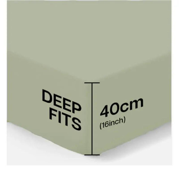 40 CM Extra Deep Fitted Sheets Single Double King Super King Size Bedsheets