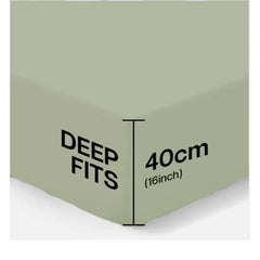 40 CM Extra Deep Fitted Sheets Single Double King Super King Size Bedsheets