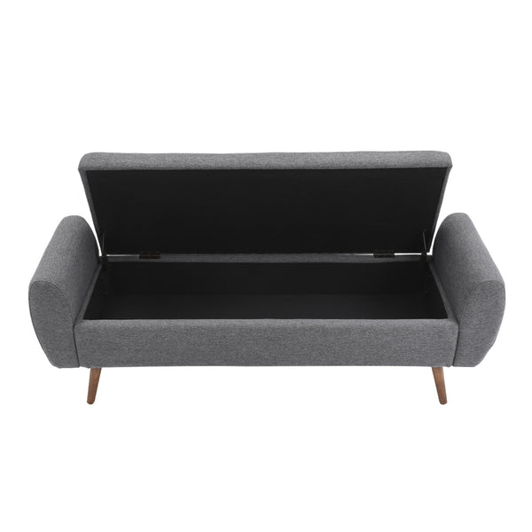 1pc Upholstered Bench Chiar With Storage Box, Padded Bench With Storage Space, Window Seat Bench, End of Bed Bench, Shoe Bench, Footstool With Wooden Legs For Hallway, Living Room, Bedroom, 153*46*54cm