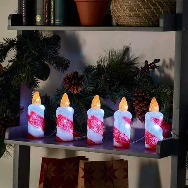 Marco Paul 5 Pack LED Robins Christmas Decorations Battery Operated String Lights with Auto Timer Indoor & Outdoor Festive Xmas Bird Ornaments Novelty Seasonal Home Décor