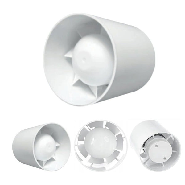 100mm In-Line Extractor Fan – Quiet Bathroom Ventilation Fan for Ducting – High Airflow 100 m³/h – IPX2 Rated ABS Housing – Ideal for Toilet, Kitchen, Home, Office & Commercial Use. Set by MYPURECORE
