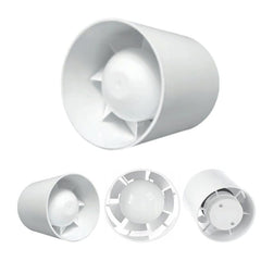 100mm In-Line Extractor Fan – Quiet Bathroom Ventilation Fan for Ducting – High Airflow 100 m³/h – IPX2 Rated ABS Housing – Ideal for Toilet, Kitchen, Home, Office & Commercial Use. Set by MYPURECORE