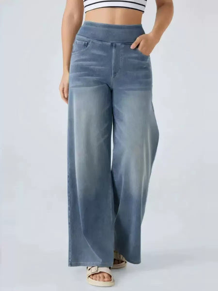 Women's Slim Fit Straight-Leg Jeans - Solid Color Casual Denim Pants with Pockets, Machine Washable for Spring/Fall, Versatile for Everyday & Semi-Formal Wear, Everyday Jeans | Modern Denim | Practical Pockets