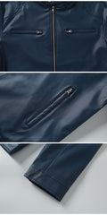 New Autumn/Winter Men's Jacket, European/American Style Motorcycle Jacket, Men's Stand Collar Windproof Winter Outerwear