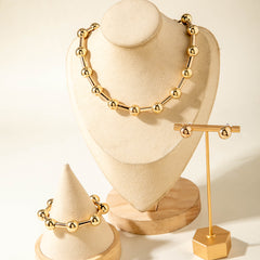 European & American Cross-Border Beaded Statement Necklace - Minimalist Personalized Patchwork CCB Fashion Jewelry