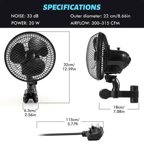 1pc  Kit, High-Velocity Airflow for Outdoor Sheds, Coops, Greenhouses, No Battery Required
