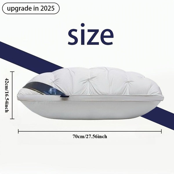 Pack of 2 Upgraded Thickened 5-Star Hotel Quality Pillows – Non-Collapsing High Core for Deep Sleep & Neck Support, Hypoallergenic Polyester Cover, Perfect for Home, Bedroom