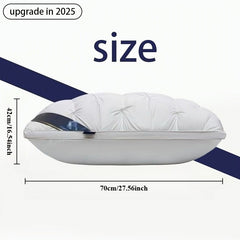 Pack of 2 Upgraded Thickened 5-Star Hotel Quality Pillows – Non-Collapsing High Core for Deep Sleep & Neck Support, Hypoallergenic Polyester Cover, Perfect for Home, Bedroom
