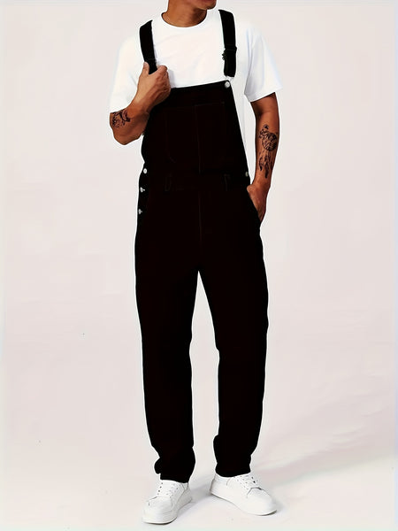 Men'S Casual Washed All-Match Denim Overalls