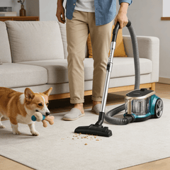 Midea Eureka Apollo Bagless Canister Vacuum Cleaner, Lightweight Cylinder Vacuum Cleaner with Single Cyclone System, 800W Efficient Motor, 2.2L Dust Container - Perfect for Maintaining Clean Carpets and Hard Floors in Condos and Homes, Pet Hair Cleanup, G