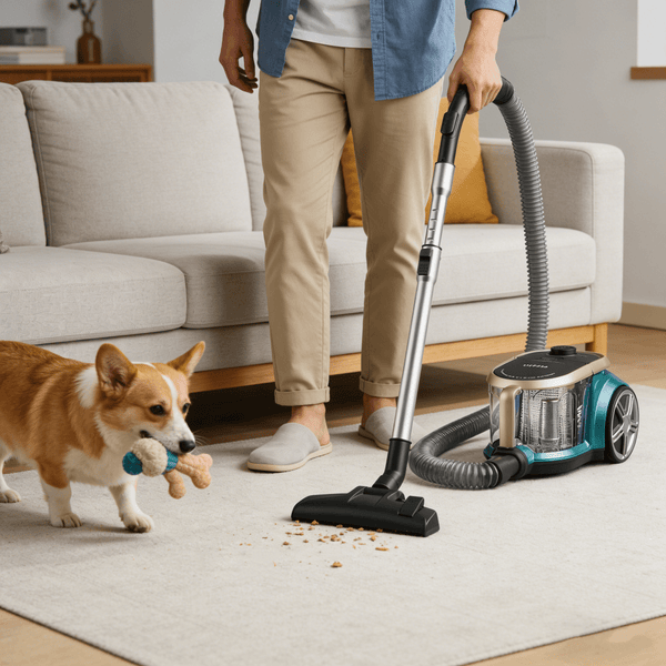Midea Eureka Apollo Bagless Canister Vacuum Cleaner, Lightweight Cylinder Vacuum Cleaner with 800W Motor & Single Cyclone System, 2.2L Dust Container, Suitable for Carpets, Hard Floors & Pet Hair Cleanup, Green