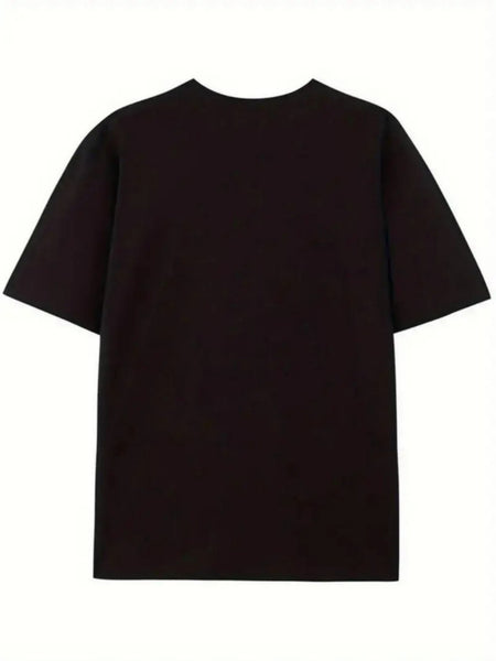 A Casual Short-Sleeve T-Shirt Featuring a Soft And Comfy Fabric, Perfect for Daily Use. It'S Machine Washable And Showcases a Trendy Artistic Design, Offering a Laid-Back Style with Long-Lasting Material