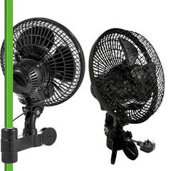 Mini Fan for Grow Tents & Hydroponics, 90° Rotation, Clamp Fan with EC Motor, 2 Speed Levels, Quiet Operation