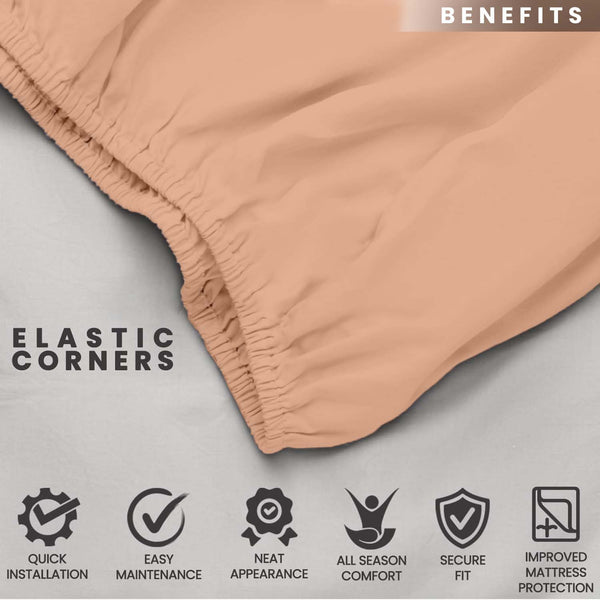 1pc Extra Deep Fitted Sheet, All seasons Bedding Ultra Soft Breathable Microfiber, Wrinkle-Free, Machine Washable, Hotel Quality All Sizes Available