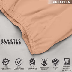 1pc Extra Deep Fitted Sheet, All seasons Bedding Ultra Soft Breathable Microfiber, Wrinkle-Free, Machine Washable, Hotel Quality All Sizes Available