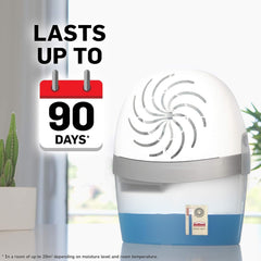 Unibond AERO 360º Moisture Absorber, 1 Device Incl. 1 Refill Tab 450G, Ultra-Absorbent Dehumidifier, Helps to Prevent Condensation, Mould & Musty Smells, Recyclable, Refillable Condensation Absorber