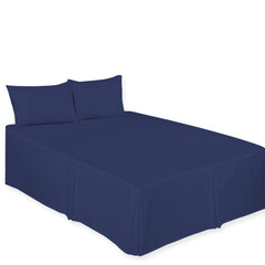Chilimilii Box Pleated Base Valance Sheet Plain Bed Skirt for Platform Beds All Sizes Available